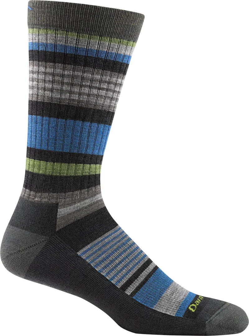 Darn Tough Mens Unstandard Stripe Crew Light Cushion Charcoal