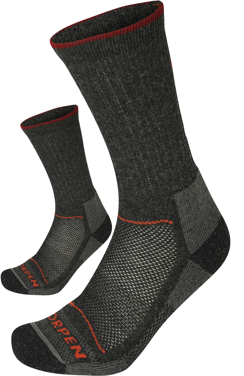 Lorpen Unisex T2 Merino Hiker 2 Pack Eco Charcoal