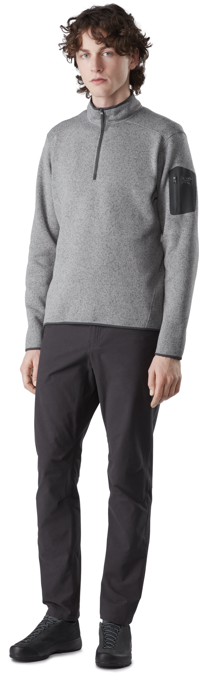 Arcteryx Mens Covert 1/2 Zip Kingfisher Heather-1