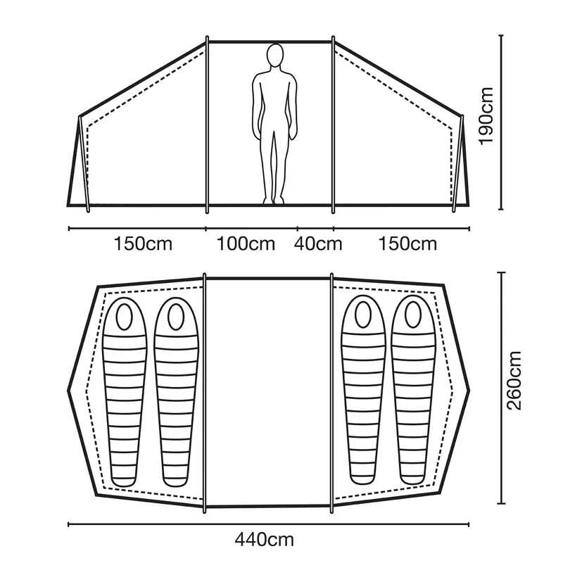 Wild Country Zephyros 4 Living Tent Green-1