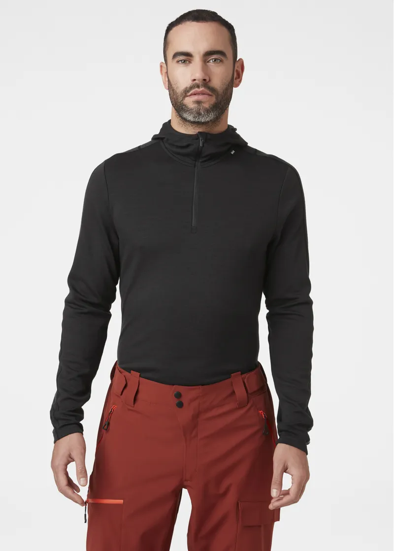 Helly Hansen Mens Lifa Merino Lightweight Hoodie Black-2