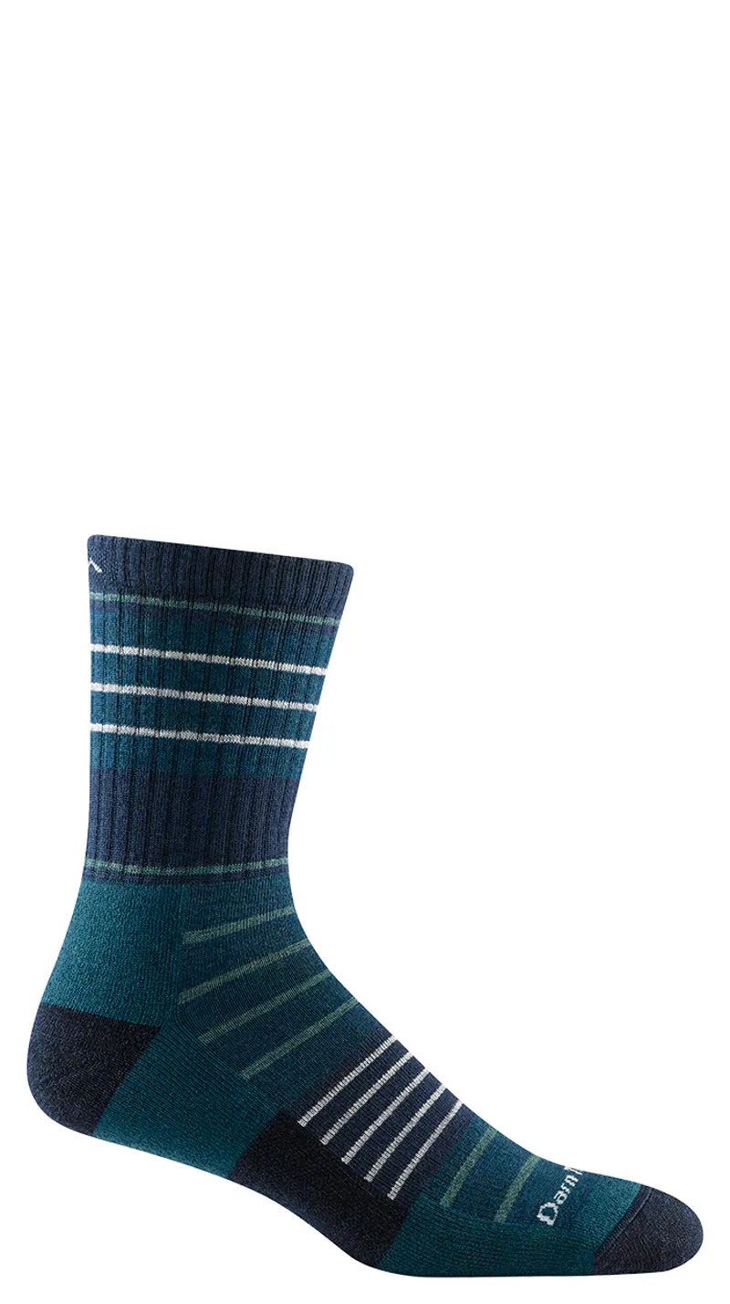 Darn Tough Mens Highline Micro Crew Midweight Hiking Socks Dark Teal-1