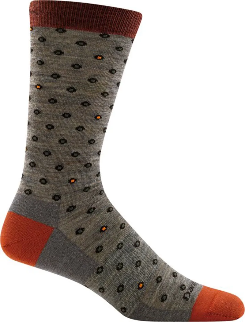 Darn Tough Mens Fish Eye Crew Light Brown