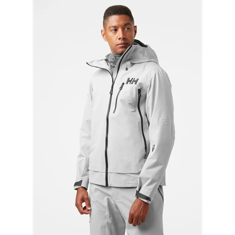 Helly Hansen Mens Odin 9 Worlds Infinity Shell Jacket Grey Fog-2
