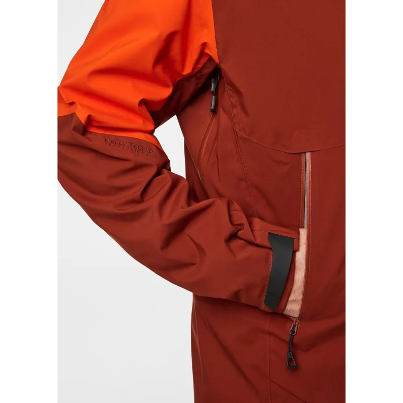 Helly Hansen Mens Odin Mountain 3L Shell Jacket Redwood-5