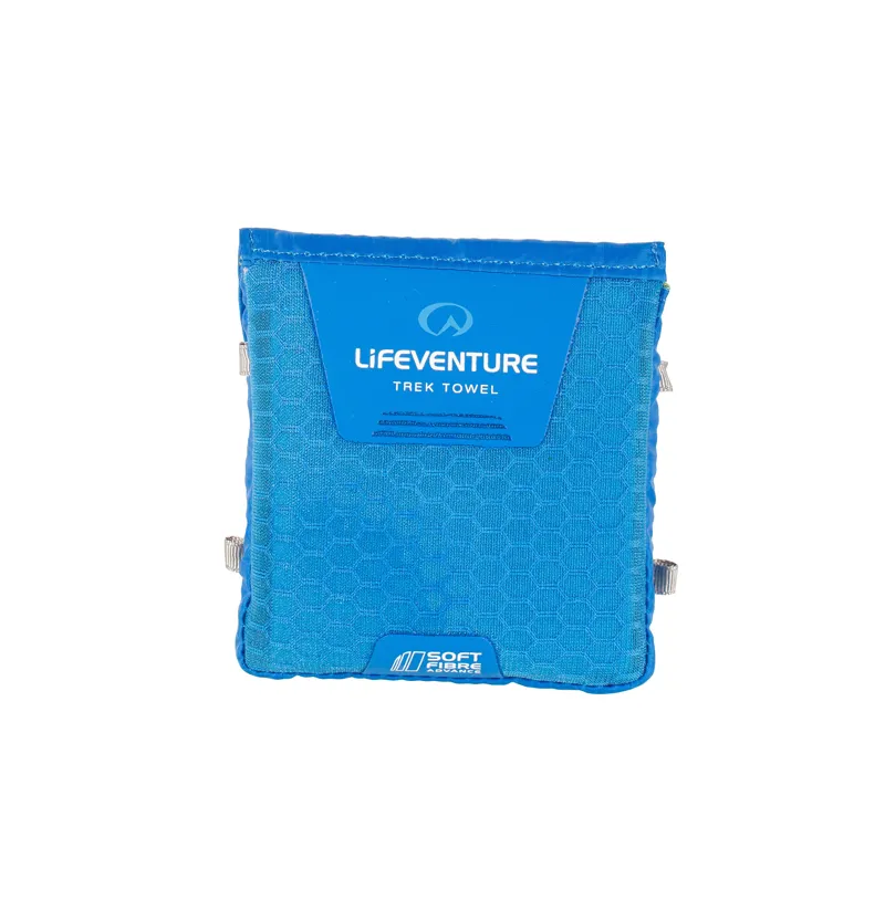 Lifeventure SoftFibre Blue Travel Towel Pocket
