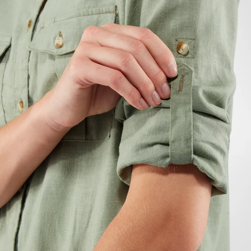 Fjallraven Womens Ovik Travel Shirt LS Sage Green-2