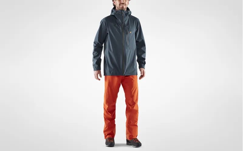 Fjallraven Mens Bergtagen Lite Eco-Shell Jacket Hokkaido Orange-2
