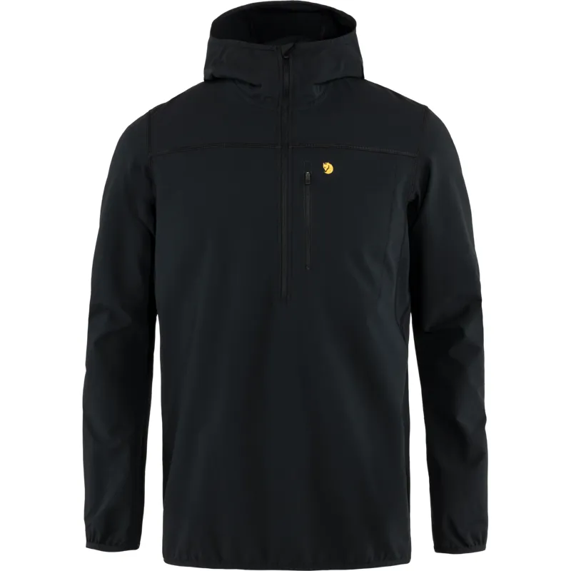 Fjallraven Mens Bergtagen Stretch Half Zip Black