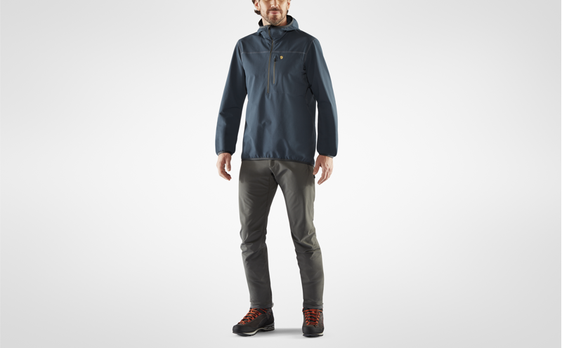 Fjallraven Mens Bergtagen Stretch Half Zip Black-2