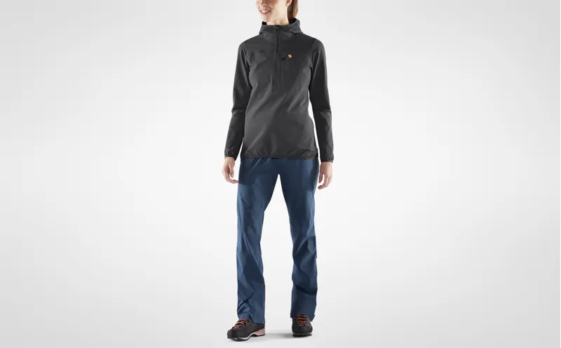 Fjallraven Womens Bergtagen Stretch Half Zip Mountain Blue-2