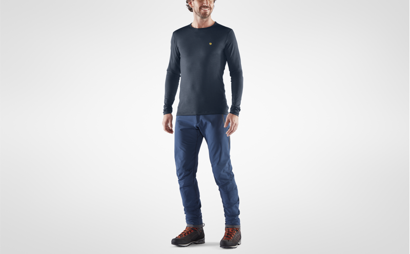 Fjallraven Mens Bergtagen Thinwool LS Hokkaido Orange-2