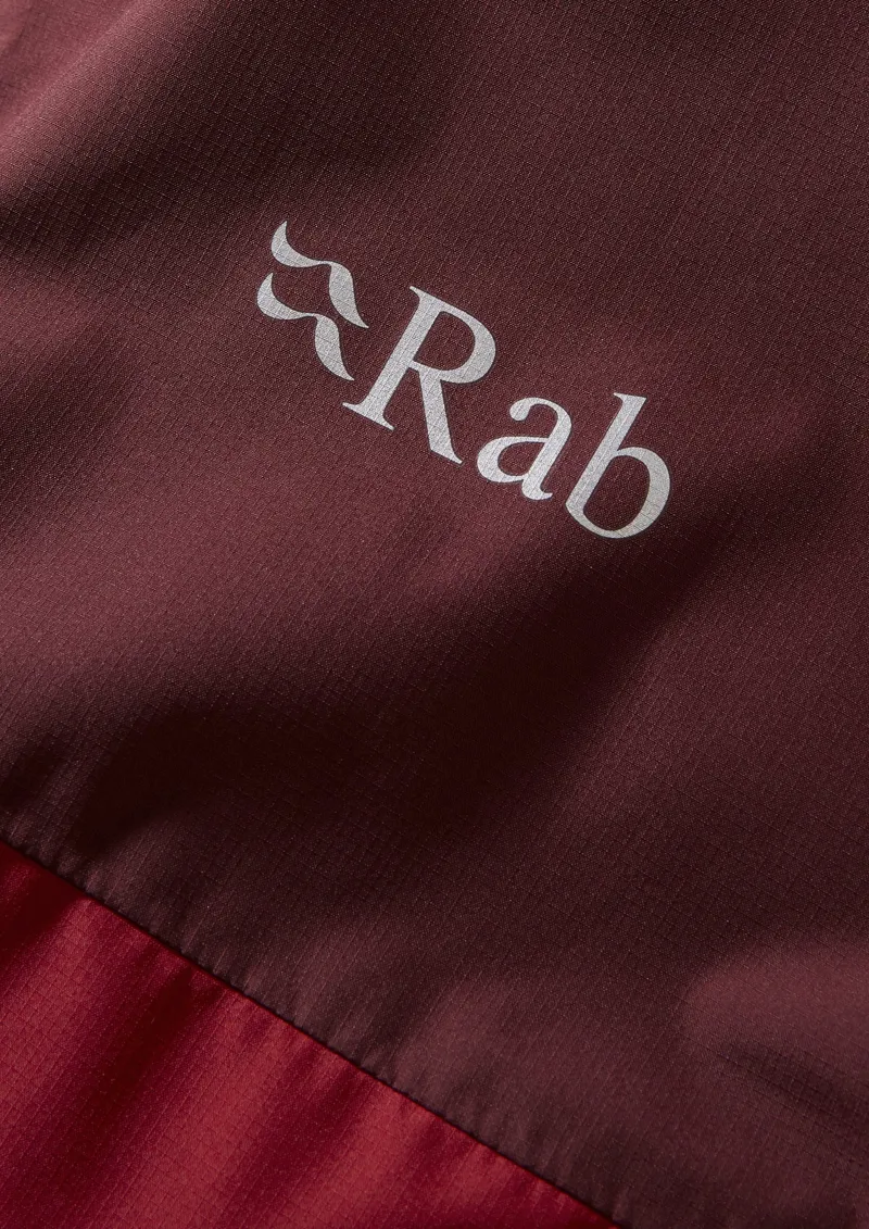 Rab Mens Downpour Eco Jacket Deep Heather / Ascent Red-12