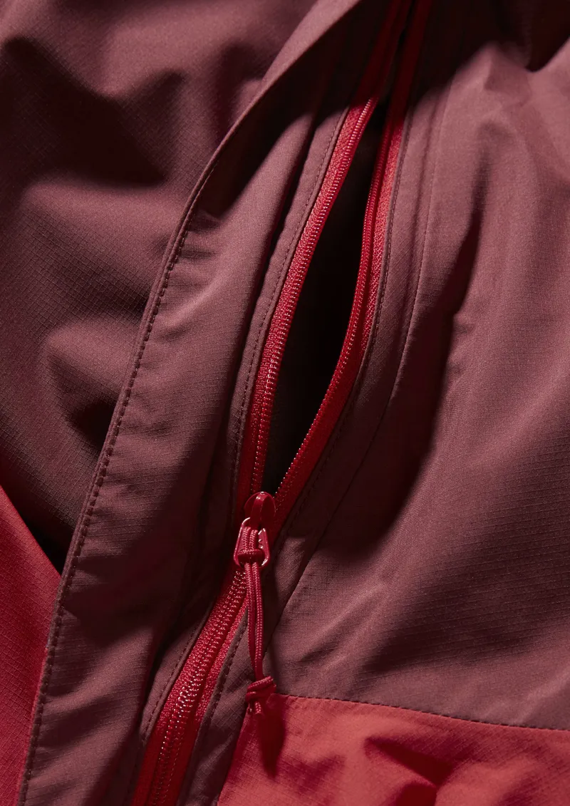 Rab Mens Downpour Eco Jacket Deep Heather / Ascent Red-11