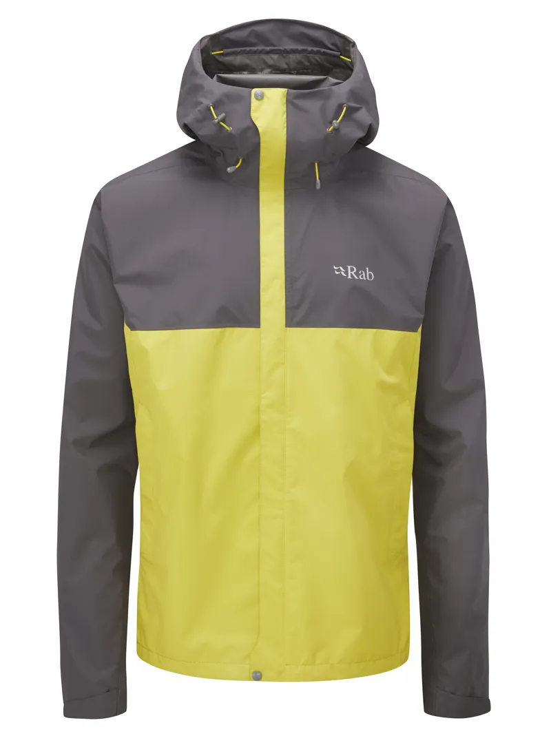 Rab Mens Downpour Eco Jacket Graphene/Zest