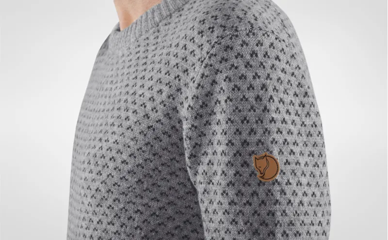 Fjallraven Mens Ovik Nordic Sweater Grey-3