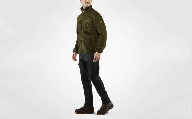 Fjallraven Mens Greenland Pile Fleece Forest Green-1