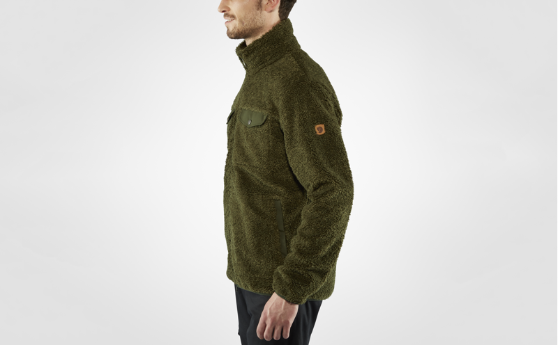 Fjallraven Mens Greenland Pile Fleece Forest Green-3