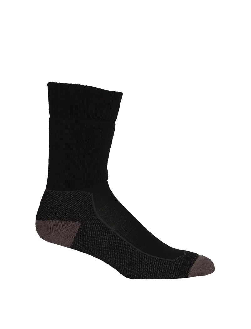 Icebreaker Men's Merino Hike+ Medium Crew Socks Black/Mink