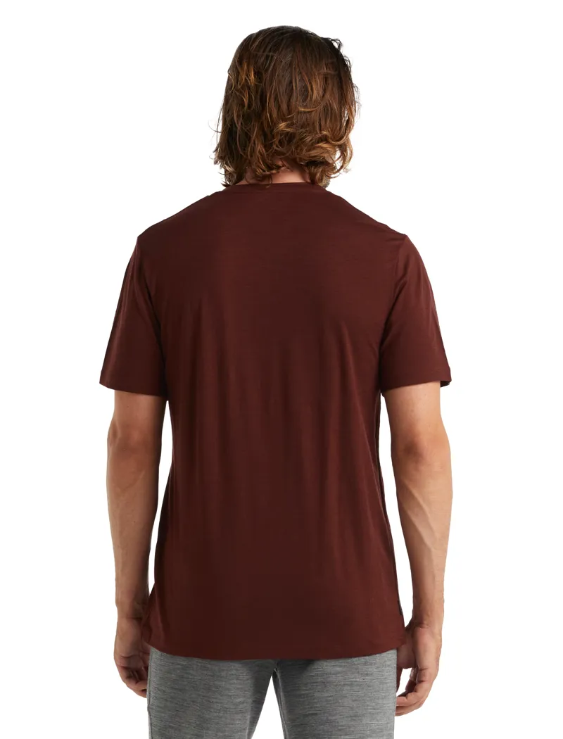 Icebreaker Men's Merino Tech Lite II T-Shirt Combi Ski Trip Espresso-2