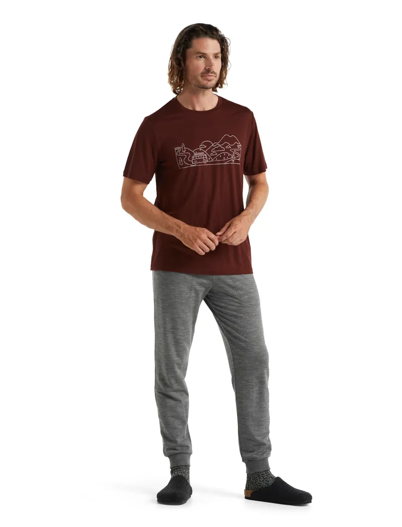 Icebreaker Men's Merino Tech Lite II T-Shirt Combi Ski Trip Espresso-3