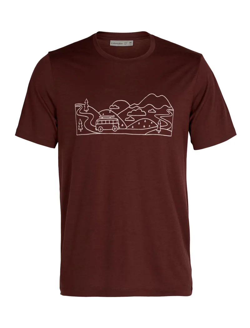 Icebreaker Men's Merino Tech Lite II T-Shirt Combi Ski Trip Espresso