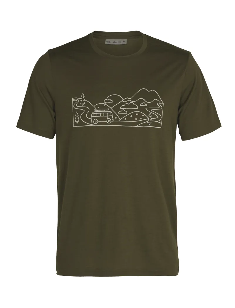 Icebreaker Men's Merino Tech Lite II T-Shirt Combi Ski Trip Loden