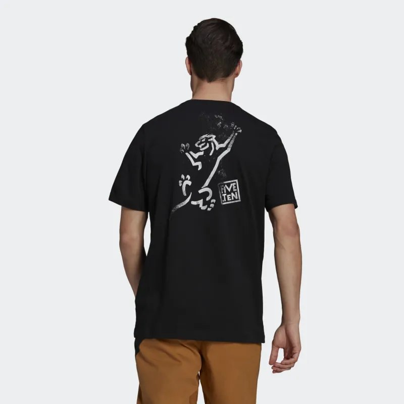 Five Ten Mens Stealth Cat Graphic T-shirt Black-3