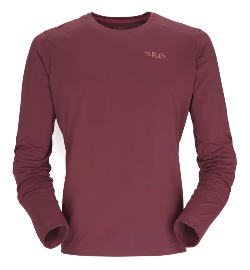 Rab Force Long Sleeve Tee Mens Oxblood Red
