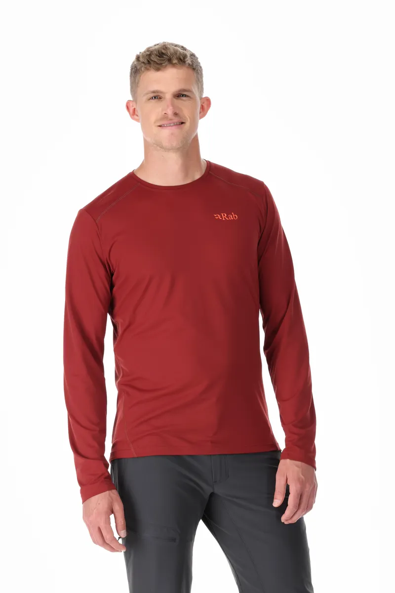 Rab Force Long Sleeve Tee Mens Oxblood Red-2