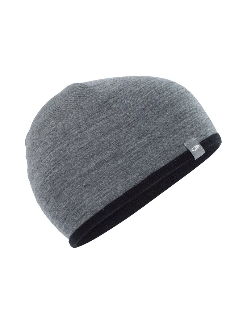 Icebreaker Merino Pocket Hat Black/Gritstone Heather-1