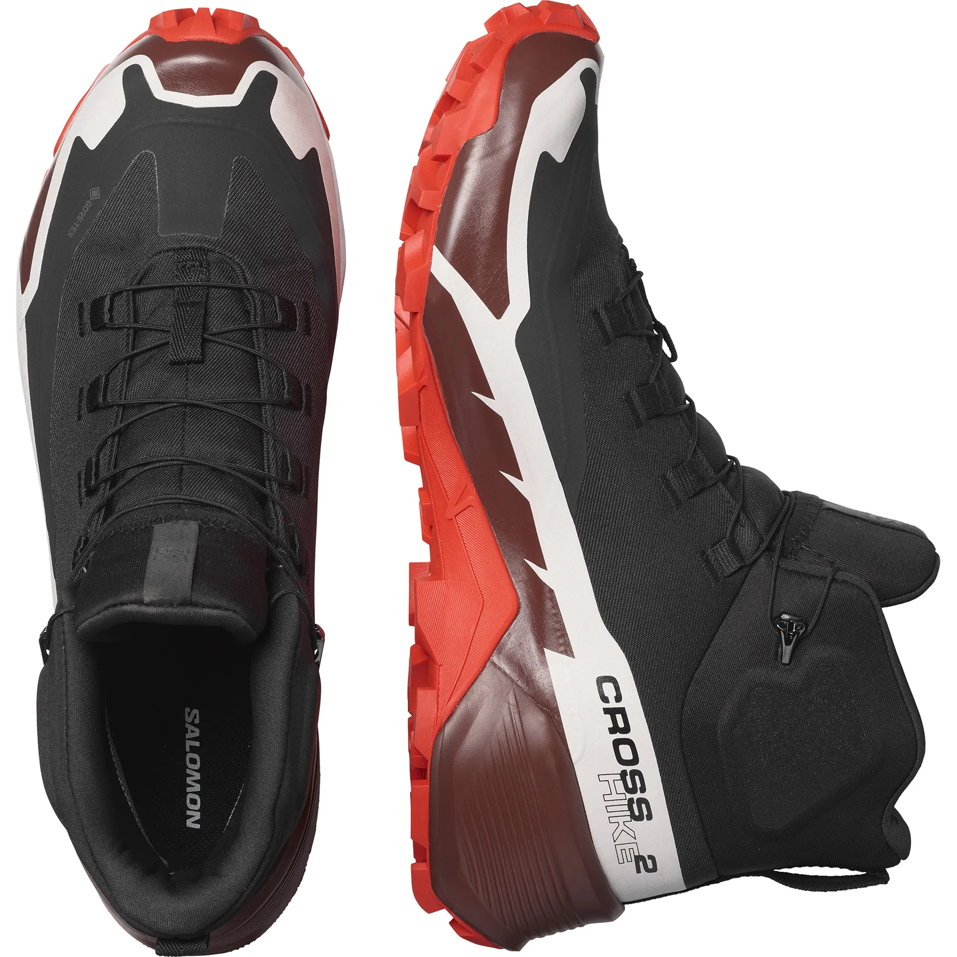 Salomon Cross Hike Mid GTX 2 Hiking Boots Men\'s Sizes Black Red  Gore-Tex new Salomon Cross Hike Mid GTX Hiking Boot Review | Switchback  main image 3