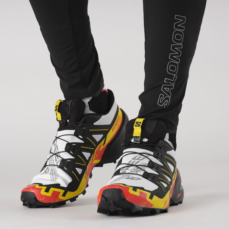 Salomon Mens Speedcross 6 White/Black/Empire Yellow-6