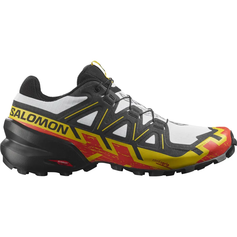 Salomon Mens Speedcross 6 White/Black/Empire Yellow