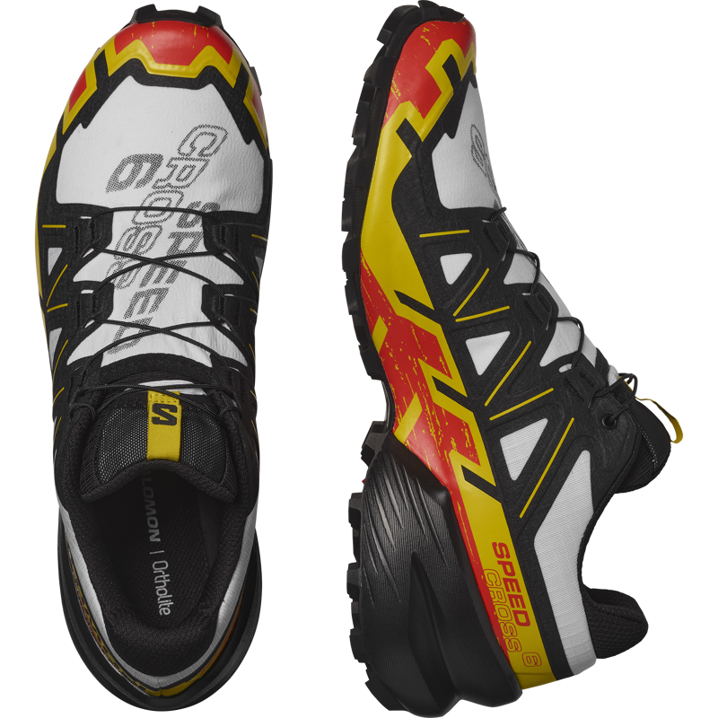 Salomon Mens Speedcross 6 White/Black/Empire Yellow-3
