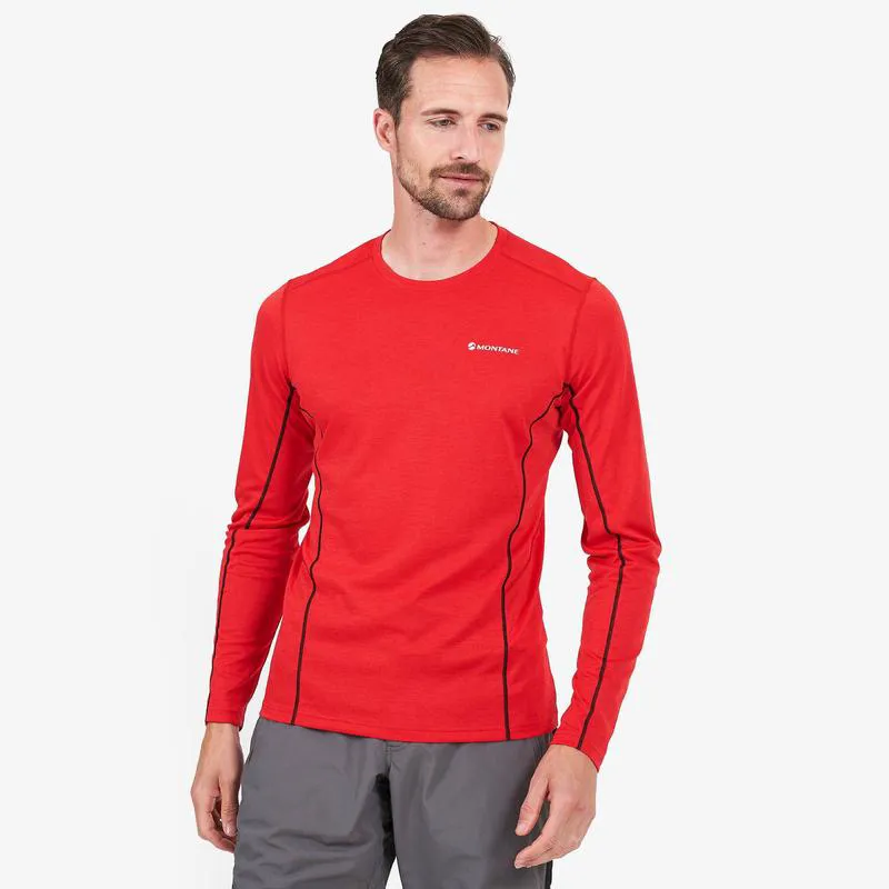 Montane Mens Dart Long Sleeve T-Shirt Alpine Red-4
