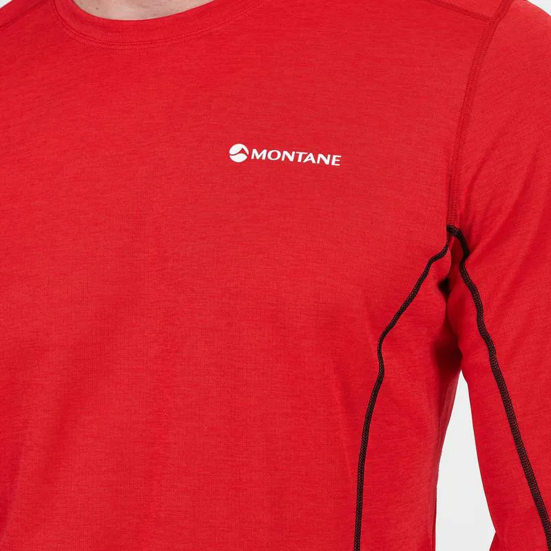Montane Mens Dart Long Sleeve T-Shirt Alpine Red-2