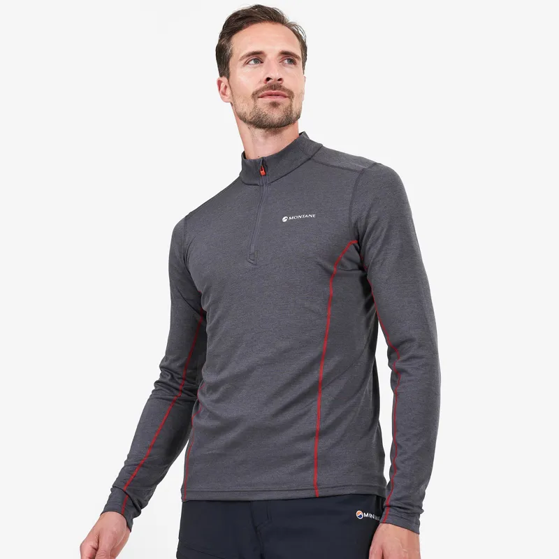 Montane Mens Dart Zip Neck T-Shirt Slate-2