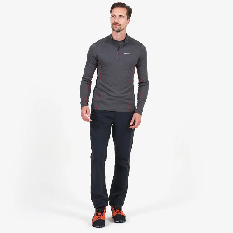 Montane Mens Dart Zip Neck T-Shirt Slate-1