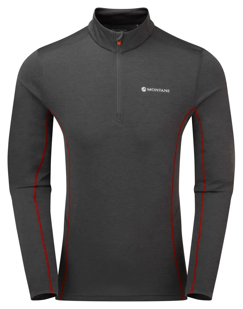 Montane Mens Dart Zip Neck T-Shirt Slate