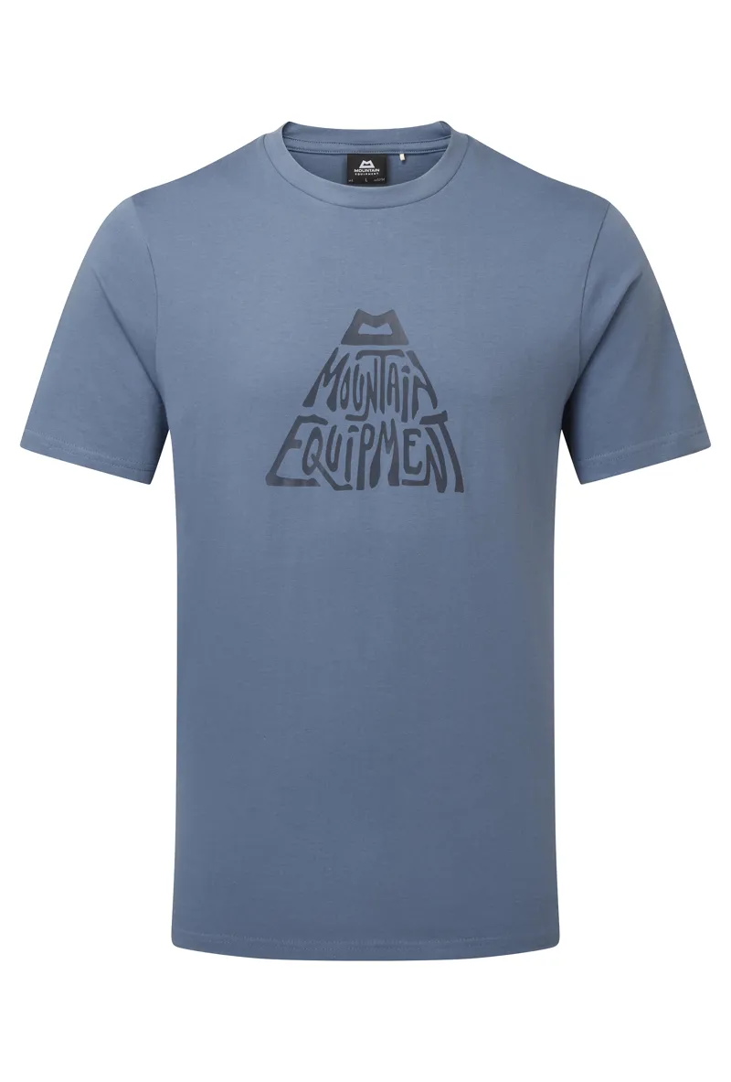 Mountain Equipment Mens Words Mountain T-Shirt Bluefin