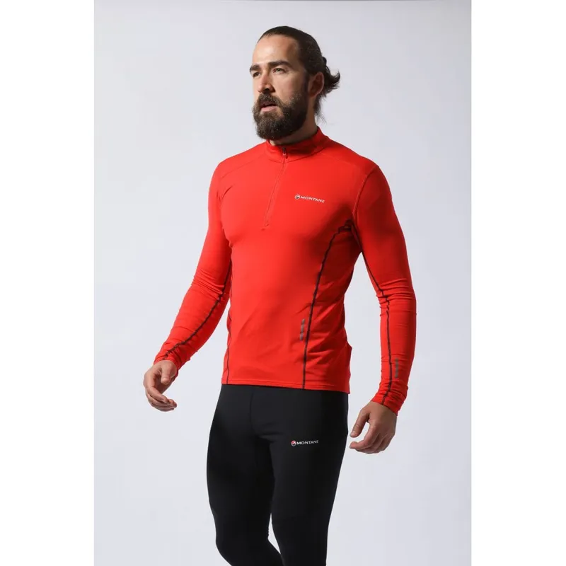 Montane Mens Dragon Pull-On Fleece Jacket Flag Red-4