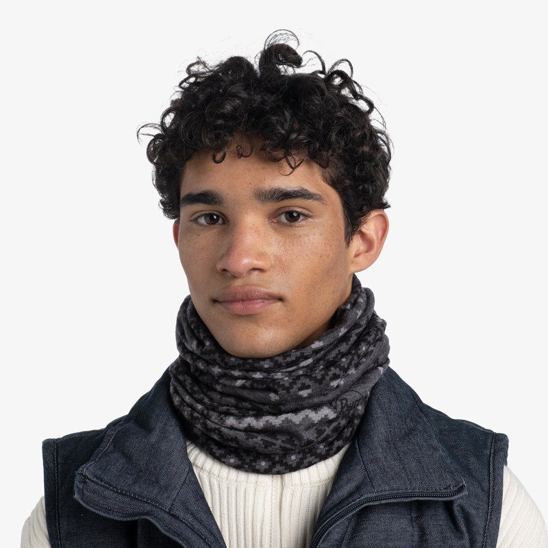Buff Merino Lightweight Neckwear Faizen Grey-5