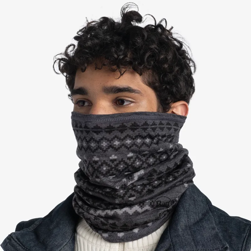 Buff Merino Lightweight Neckwear Faizen Grey-6
