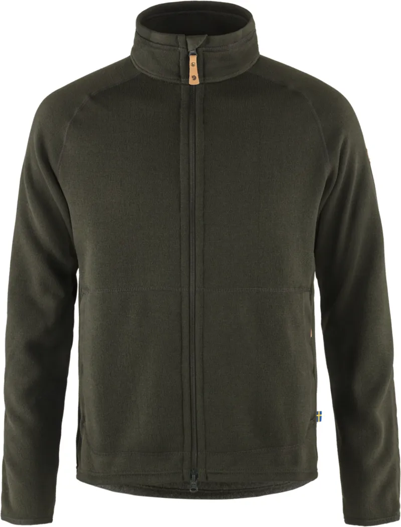 Fjallraven Mens Ovik Fleece Zip Sweater Deep Forest