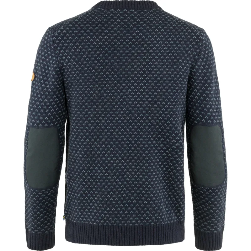 Fjallraven Mens Ovik Nordic Sweater Dark Navy-1