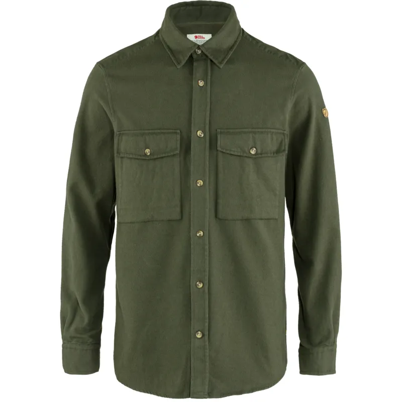 Fjallraven Mens Ovik Twill Shirt Deep Forest