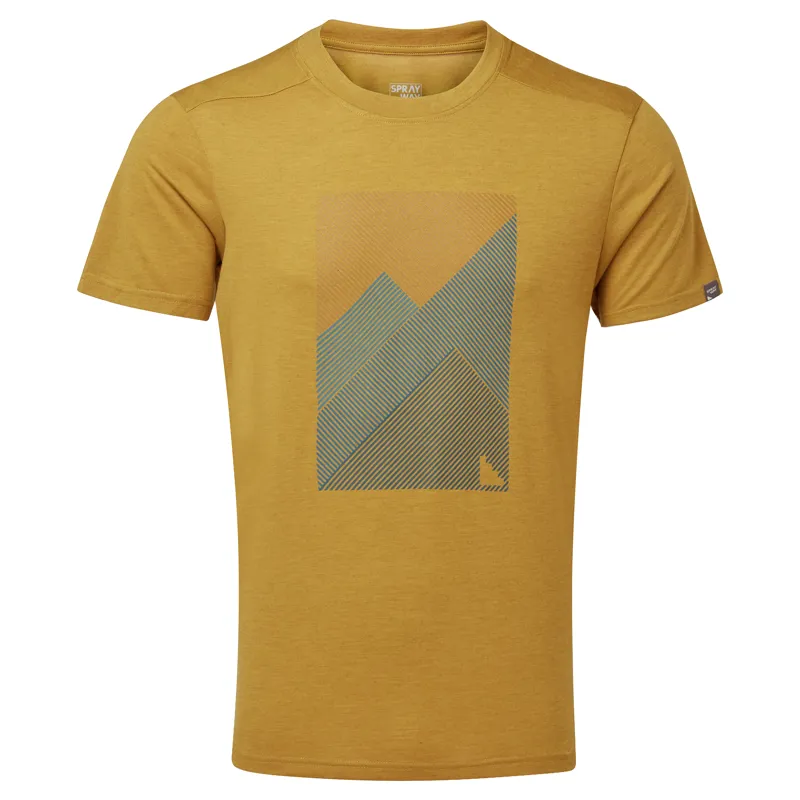 Sprayway Mens Abstract T-Shirt Tobacco