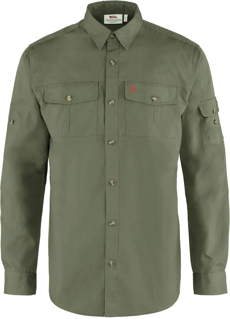 Fjallraven Mens Singi Trekking Shirt LS Laurel Green