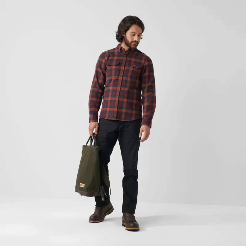Fjallraven Mens Skog Shirt Arctic Green/Dark Navy-2